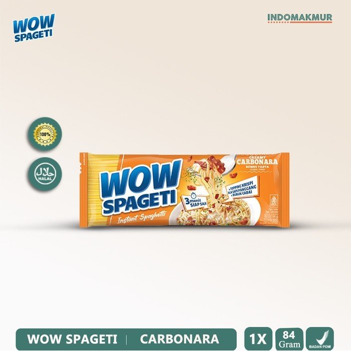 IDM - Pasta WOW Spageti Carbonara / Meaty Bolognese / Pasta Instan